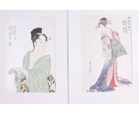 Chobunsai Eishi (Japanese, 1856-1823) Series: A Selection of Beauties from the Green Houses Party for the First Customers of 