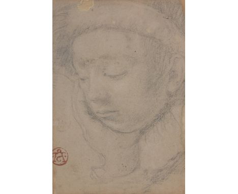Old Master Drawing, Italian School, Possibly 15th/16th Century, Young Boy Sleeping, Pencil on Paper, Bears Collector's Mark I