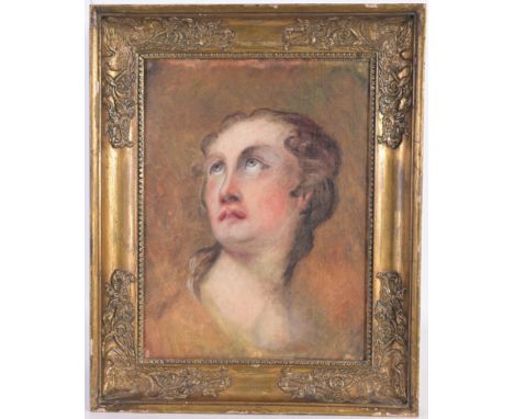 European School, Antique Portrait of a Woman. Oil on board. Appears to be unsgned. Sight Size: 13.75 x 10 in. Overall Framed 