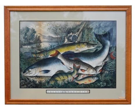 Currier &amp; Ives (American, 19th c.) After Francis F. Palmer American Game Fish, published 1866 Hand-colored lithograph Ton