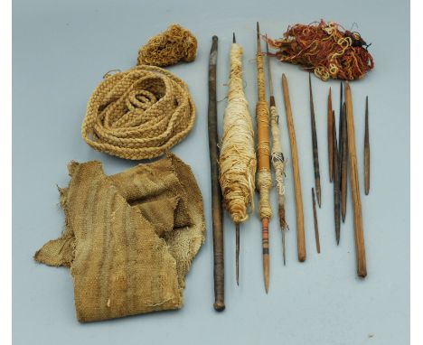 A nice collection of ancient textile implements from the Central Coast of Peru, most likely Chancay, Late Intermediate Period