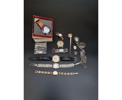 A Rotary gold plated quartz wristwatch, 3830; together with a Certina ladies wristwatch and others. 