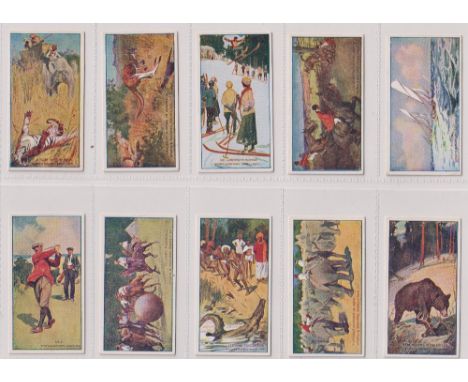 Trade cards, Almond's Bread, Sports &amp; Pastimes, (set, 25 cards) (mostly vg) 