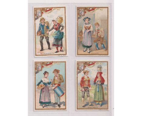 Trade cards, Liebig, 2 sets, French Provinces 1 Ref S281 &amp; French Provinces 2  Ref S282 (most with light glue-staining to