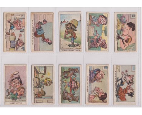 Cigarette cards, USA, ATC, Comic Scenes (22/25, missing 'The Dead of Night', 'One good turn deserves another' &amp; 'Sour on 