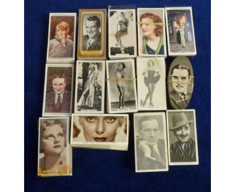Cigarette cards, Cinema &amp; Entertainment, a collection of 14 sets, Ardath Who is This?, Famous Film Stars, Carreras Film S