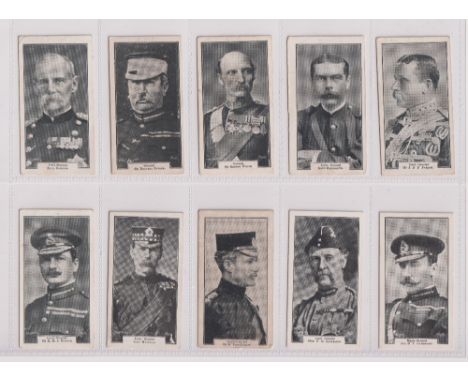Cigarette cards, Smith's, Boer War Series (Black &amp; white) (set, 25 cards) (4 with light tape marks to one edge of back, 1