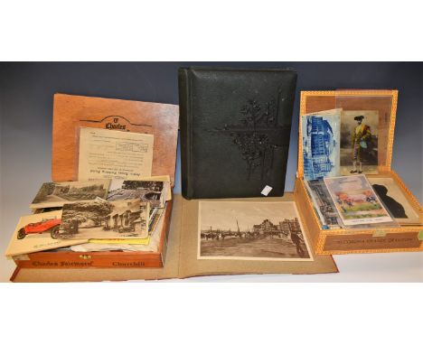 Postcards - Victorian and later including topographical, maritime, humerous, local interest, portrait, etc., in albums and lo