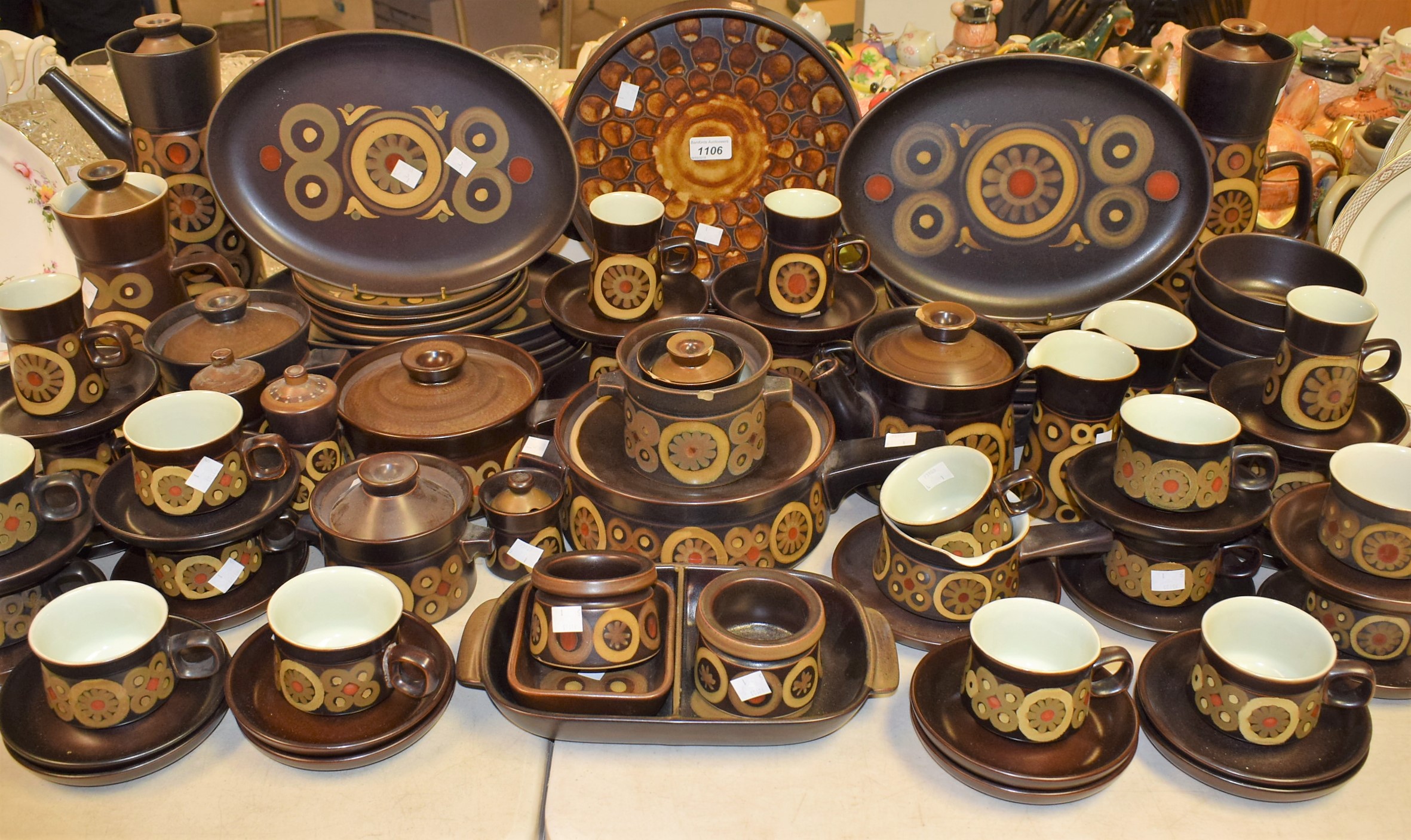 5 Denby Arabesque coffee cups and saucers | #166423366 5 Denby Arabesque coffee cups and saucers | #166423366