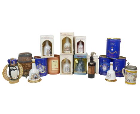 A collection of commemorative Bell's Scotch Whisky, including eleven bell shaped bottles with original boxes, together with a