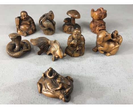 Collection of Japanese Netsuke (9 in total)