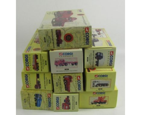 Various Corgi Classics die cast lorries, to include Leyland Regomatic trailer set 2210, Bedford S type tractor unit 19901 etc