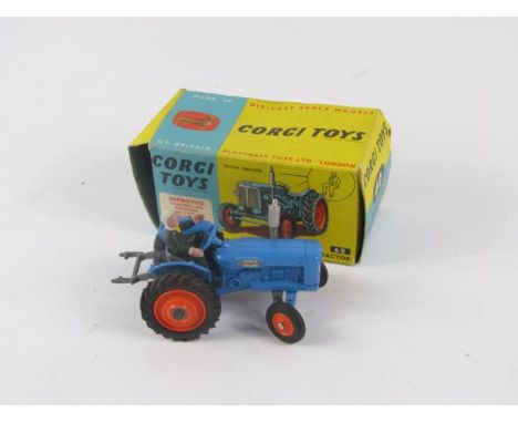 A Corgi Toys Fordson Power Major tractor, No 60, with driver, (boxed).