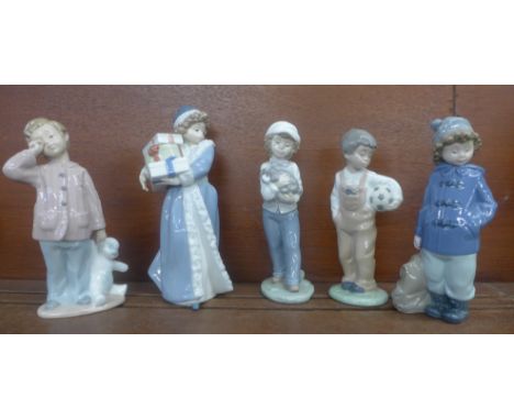 Five Nao figurines 