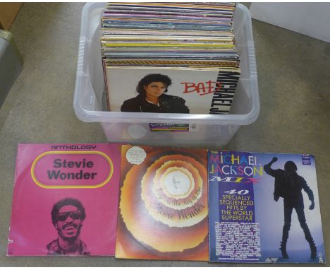 A collection of soul records including Stevie Wonder and Michael Jackson 