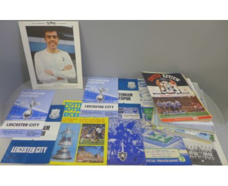 Football memorabilia; Tottenham Hotspur home and away programmes, 1961 onwards (40) 