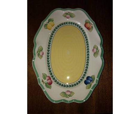 A large quantity of Villeroy &amp; Boch french garden pattern tableware to include 4 pasta bowls, 2 soup plates, salad bowl, 