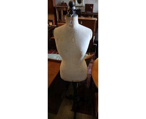 A Stockman Victorian tailor's dummy on tripod stand, height 162cm
