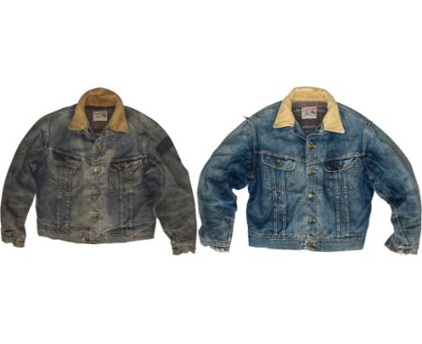 BILLY'S DENIM JACKETS. Two vintage 'Lee - Stormrider' denim jackets, worn frequently by Billy. One measures 44 regular, the o