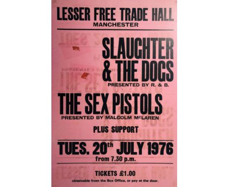 THE SEX PISTOLS &amp; THE BUZZCOCKS POSTER. A rare, original poster for the infamous and hugely influential second Sex Pistol