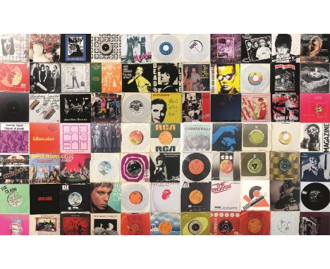 BILLY'S VINYL COLLECTION - 7" SINGLES COVERING PUNK, POST PUNK &amp; CLASSIC ROCK. Superb collection of 78 of Billy's 7" sing