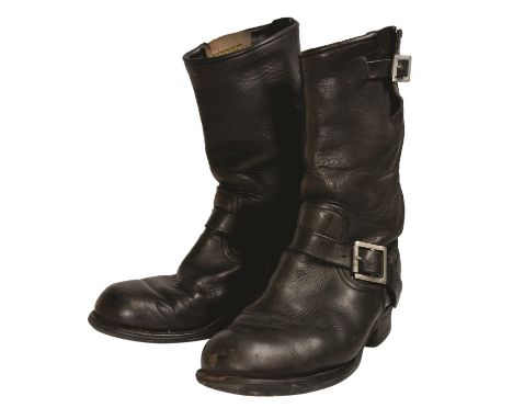 BILLY'S SANTA ROSA MOTORCYCLE BOOTS. As featured at the start of the "Love Removal Machine" video. Size 9 (UK). "These Santa 