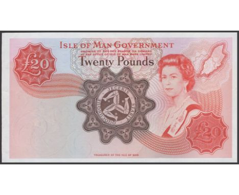 Isle of Man Government, W.Dawson, complete proof for £20, 1979, no serial number and signature, light vertical bend in left m