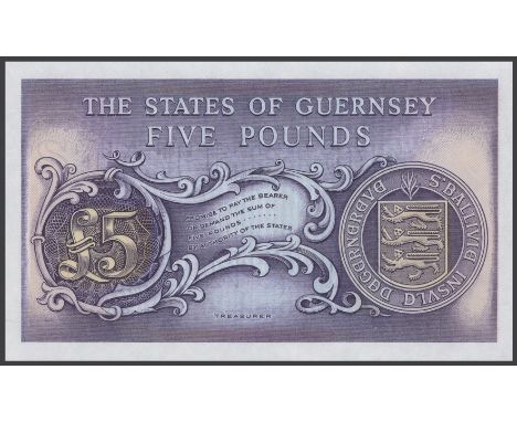 States of Guernsey, complete proof for £5, ND (1969), no serial number or signature, light bend in right margin, about uncirc