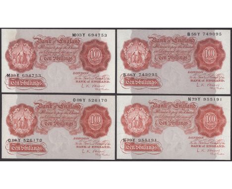 Bank of England, Leslie K. O’Brien, 10 Shillings (8), 21 November 1955, prefixes B-Y, M-Y, N-Y, O-Y, S-Y, R-Y, T-Y, X-Y, unci