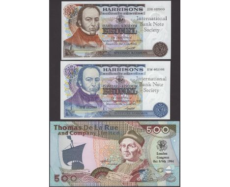 A Group of Advertising Notes, from Harrisons, De La Rue and Bradbury WIlkinson, most with IBNS stamps from various years rang
