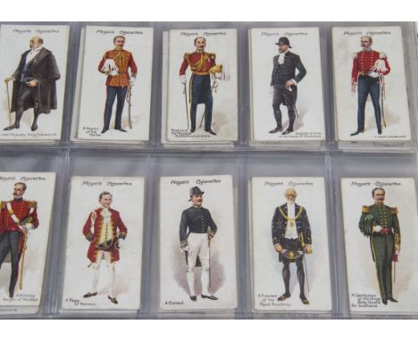 Cigarette Cards, Players, in a modern ringbinder, a collection of sets to name, Ceremonial &amp; Court Dress, Military Head-D
