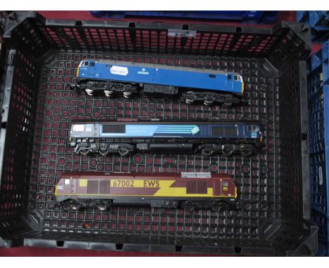 Three "OO" Gauge/4mm Unboxed Untested Good Condition Diesel Locomotives, a Hornby Co-Co Class 47 "Dionysos", R/No. 477096; a 