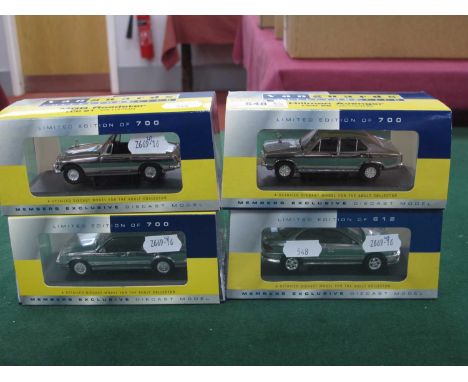 Four Vanguards Collectors Club 1:43rd Scale Diecast 'Chrome' Edition Model Vehicles comprising of #VA10406 Hillman Avenger, #