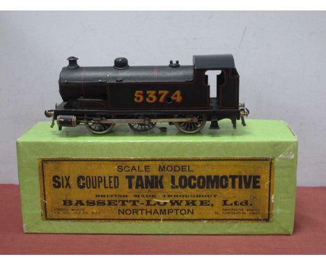 A Post War 'O' Gauge/7mm Bassett-Lowke 0-6-0 Tank Coupled Locomotive, finished in black, R/No. 5374, originally clockwork, ho