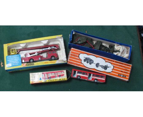Three Boxed Diecast Model Vehicles comprising of Crescent Toy #2154 Saladin Armoured Patrol, Corgi Major #1127 Simon Snorkel 