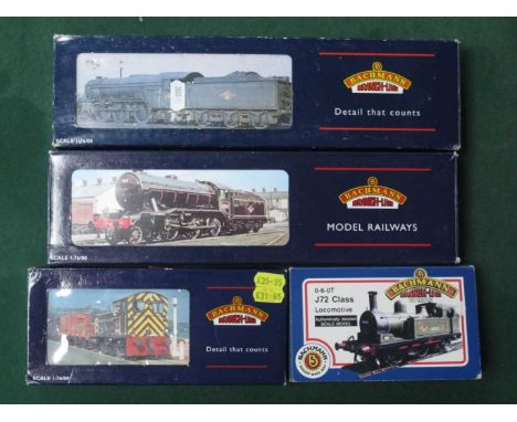 Four Bachmann OO Gauge/4mm boxed untested Locomotives; Comprising A 0-6-0 Jinty L.N.E.R green Ref No. 8680 (good, but repurpo