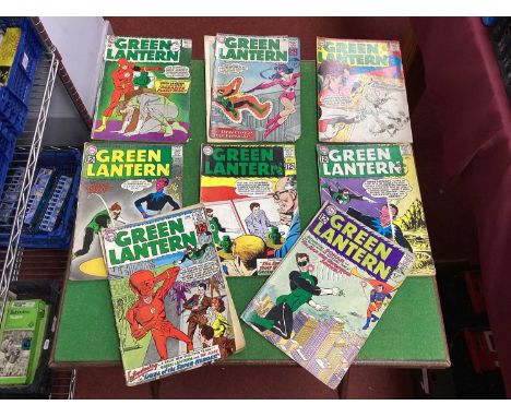 Eight Green Lantern Comics by DC comprsing of #13 (key issue), #14, #15, #16 (incomplete), #17, #18, #19, #20, all with fault