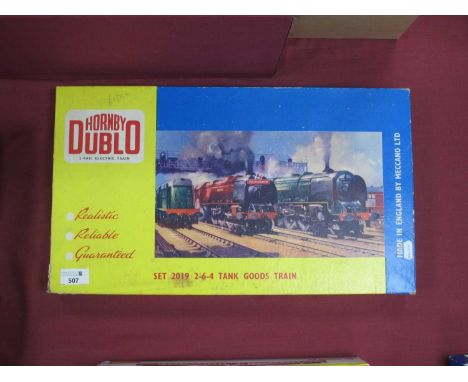 A Hornby Dublo "OO" Gauge/4mm Ref No. 2019 Two Rail Tank Goods Train Set, comprising a 2-6-4 Standard Tank Steam Locomotive, 