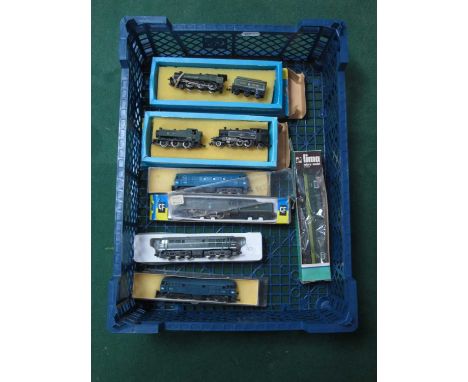 Eight 'N' Gauge Locomotives by Graham Farish, Lima, Trix to include Lima Class 55 Deltic, R/No. D9003, 'Meld', BR Green, Grah