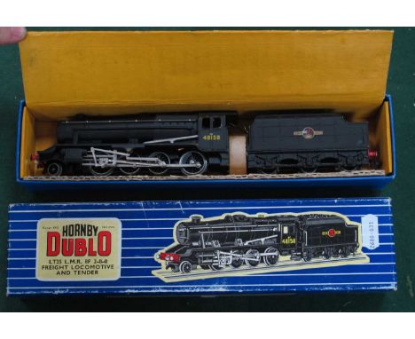 A Hornby Dublo "OO" Gauge/4mm Ref No. LT25/3225 Three Rail Class 8F 2-8-0 Steam Locomotive, with six wheel tender, BR black, 