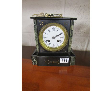 Victorian slate mantle clock