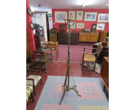 Brass adjustable converted standard lamp