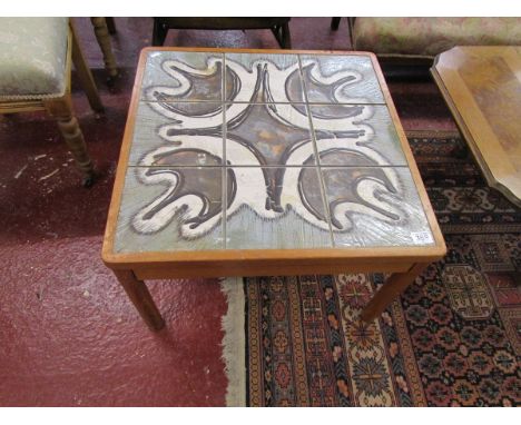 Retro Danish tile-top coffee table by Trioh