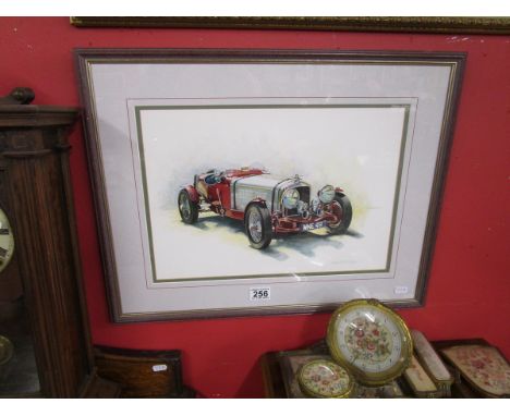 Watercolour - Vintage Bentley by Susan Elizabeth Smith.The visable part of the image is approx 42cm wide x 29cm high