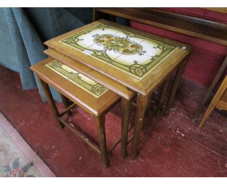 Retro nest of tile-top tables
