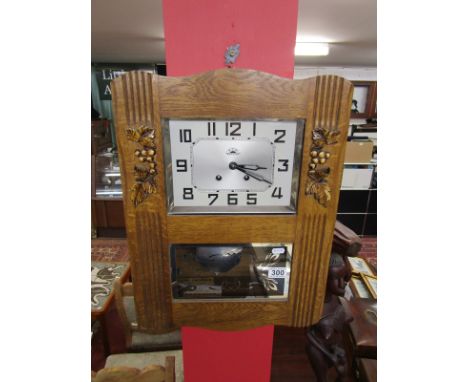 Vintage Morbier oak wall clock in good working order