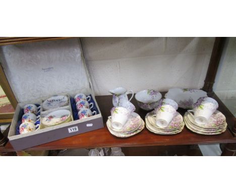 Boxed Aynsley coffee cans & saucers and Royal Standard tea set