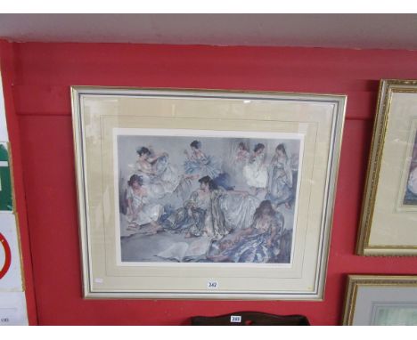 Large signed & blind stamped William Russell Flint print - Spanish ladies