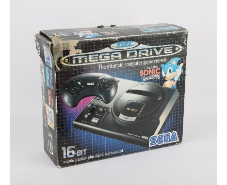 Sega Mega Drive Console - Sonic 1 Boxed Edition.The item comes in the original box and includes two official controllers alon