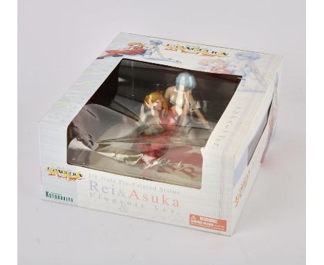 Kotobukiya - Evangelion Rei & Asuka. 1/8 scale - Pre Painted StatueCondition Report:  Condition Sealed. Creasing and some min